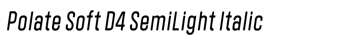 Polate Soft D4 SemiLight Italic